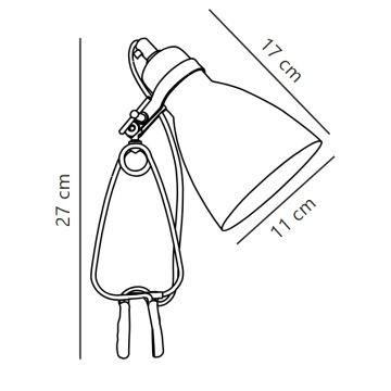 Nordlux - Bordslampa med klämma CYCLONE 1xE14/15W/230V vit