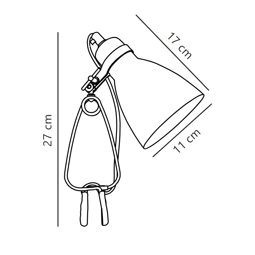 Nordlux - Bordslampa med klämma CYCLONE 1xE14/15W/230V vit