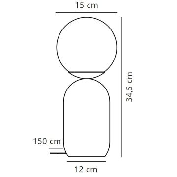 Nordlux - Bordslampa NOTTI 1xE14/25W/230V grå