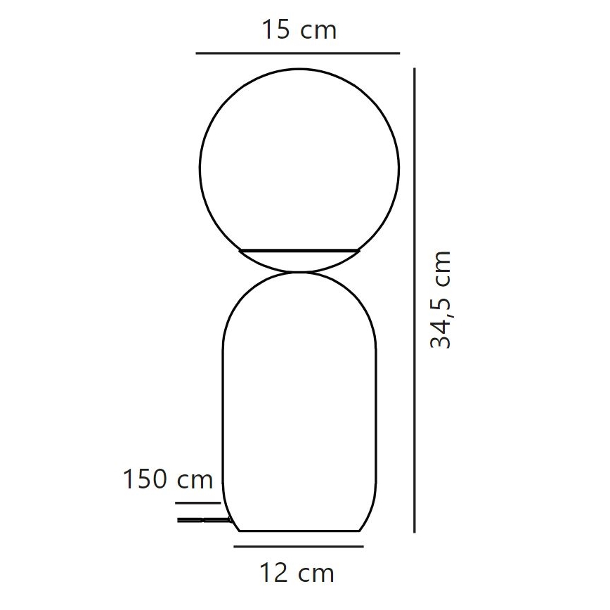 Nordlux - Bordslampa NOTTI 1xE14/25W/230V grå