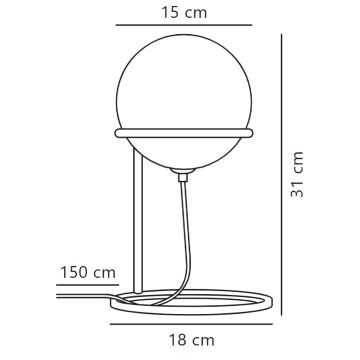 Nordlux - Bordslampa WILSON 1xG9/5W/230V svart