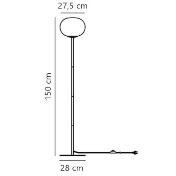 Nordlux - Golvlampa ALTON 1xE27/25W/230V guld