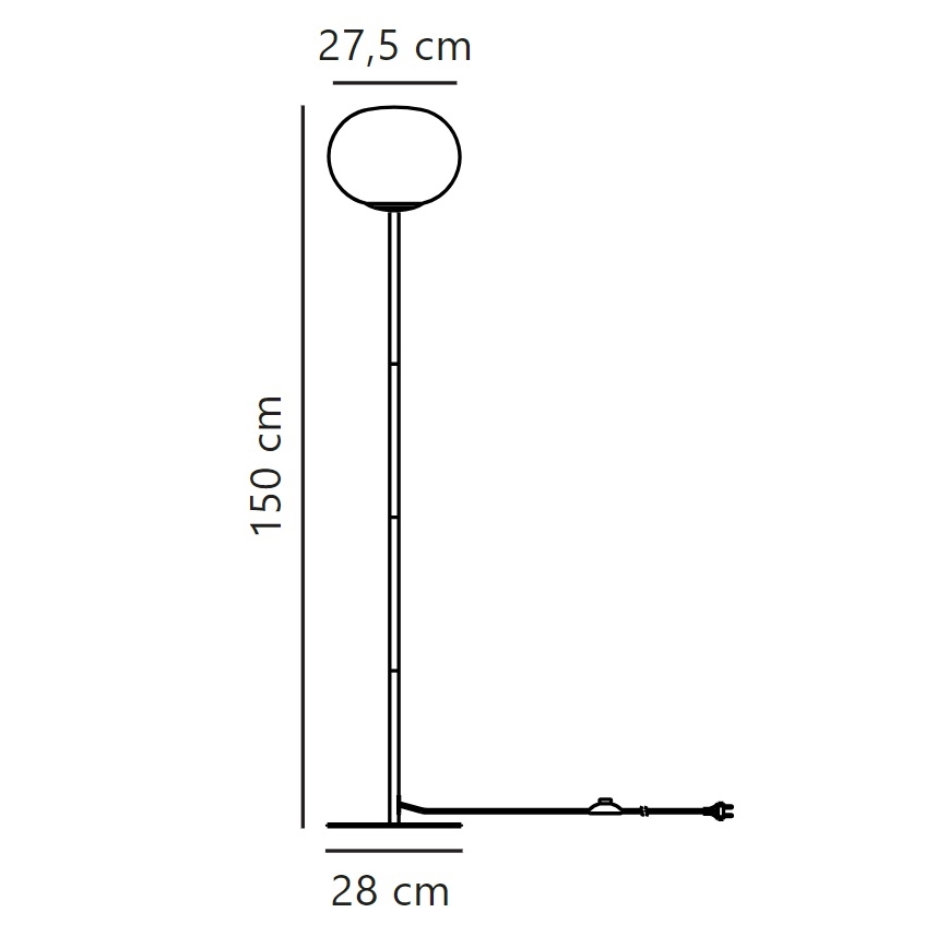 Nordlux - Golvlampa ALTON 1xE27/25W/230V guld