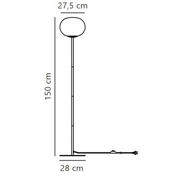 Nordlux - Golvlampa ALTON 1xE27/25W/230V svart