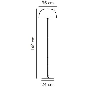 Nordlux - Golvlampa CERA 1xE27/60W/230V guld