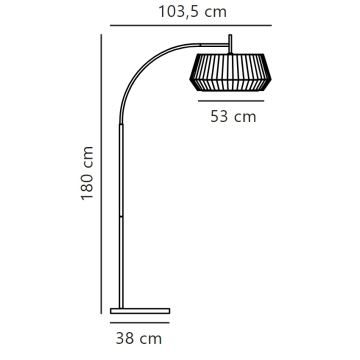 Nordlux - Golvlampa DICTE 1xE27/60W/230V svart/beige