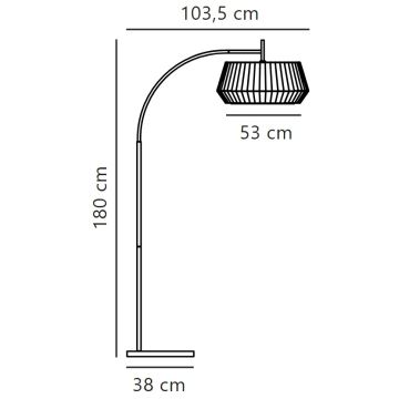 Nordlux - Golvlampa DICTE 1xE27/60W/230V svart/vit