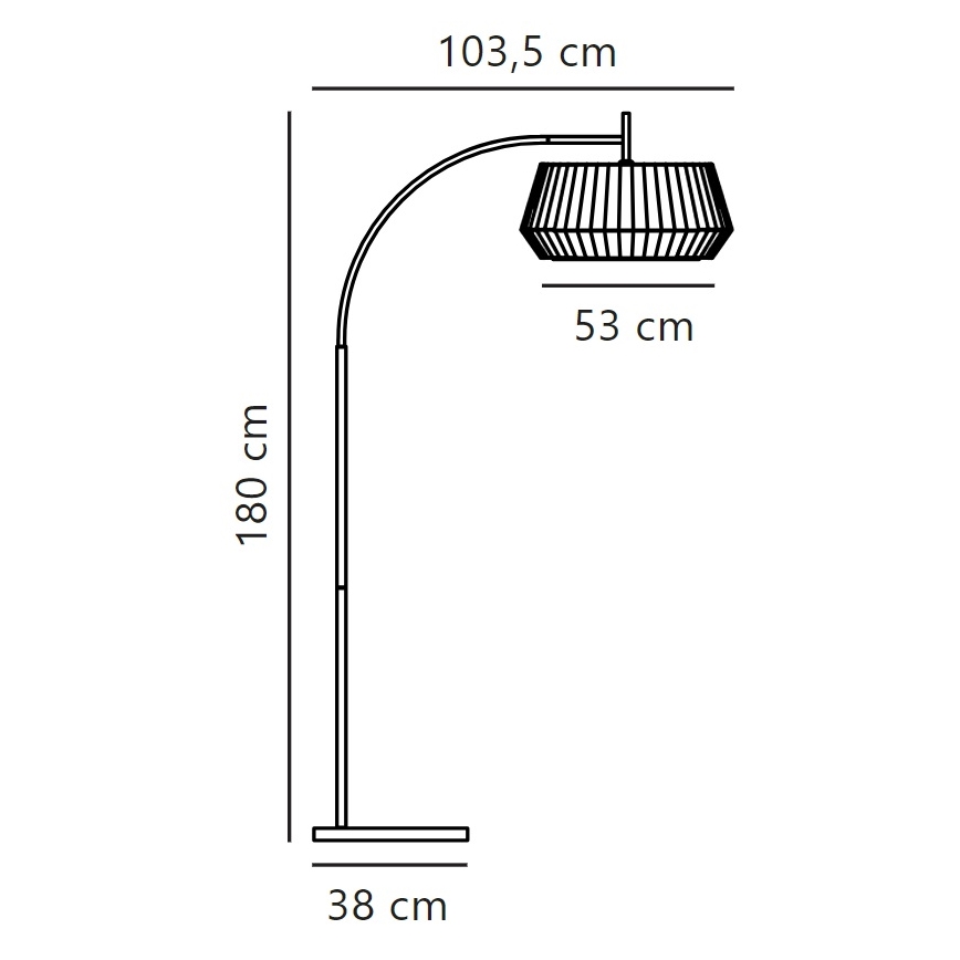 Nordlux - Golvlampa DICTE 1xE27/60W/230V svart/vit