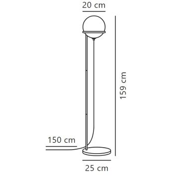 Nordlux - Golvlampa WILSON 1xG9/5W/230V svart