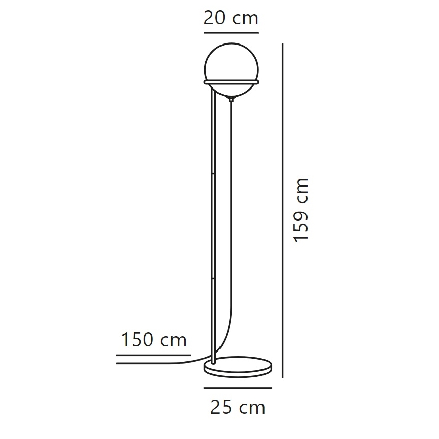 Nordlux - Golvlampa WILSON 1xG9/5W/230V svart