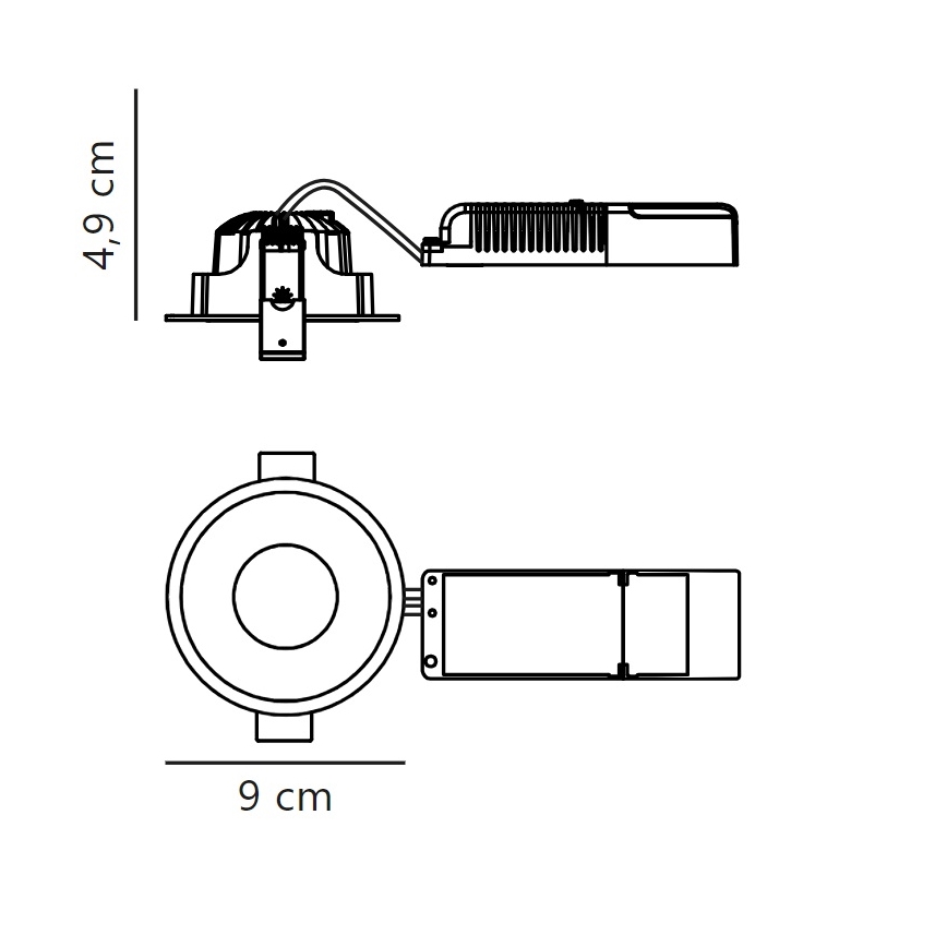 Nordlux - Infälld dimbar LED badrumsbelysning ALBRIC LED/8W/230V IP44 vit