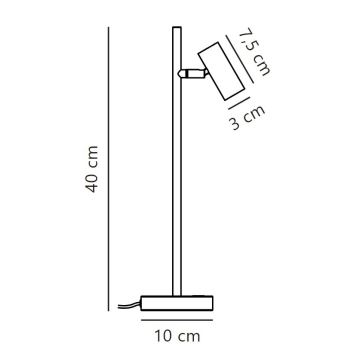 Nordlux - LED Dimbar bordslampa OMARI LED/3,2W/230V svart