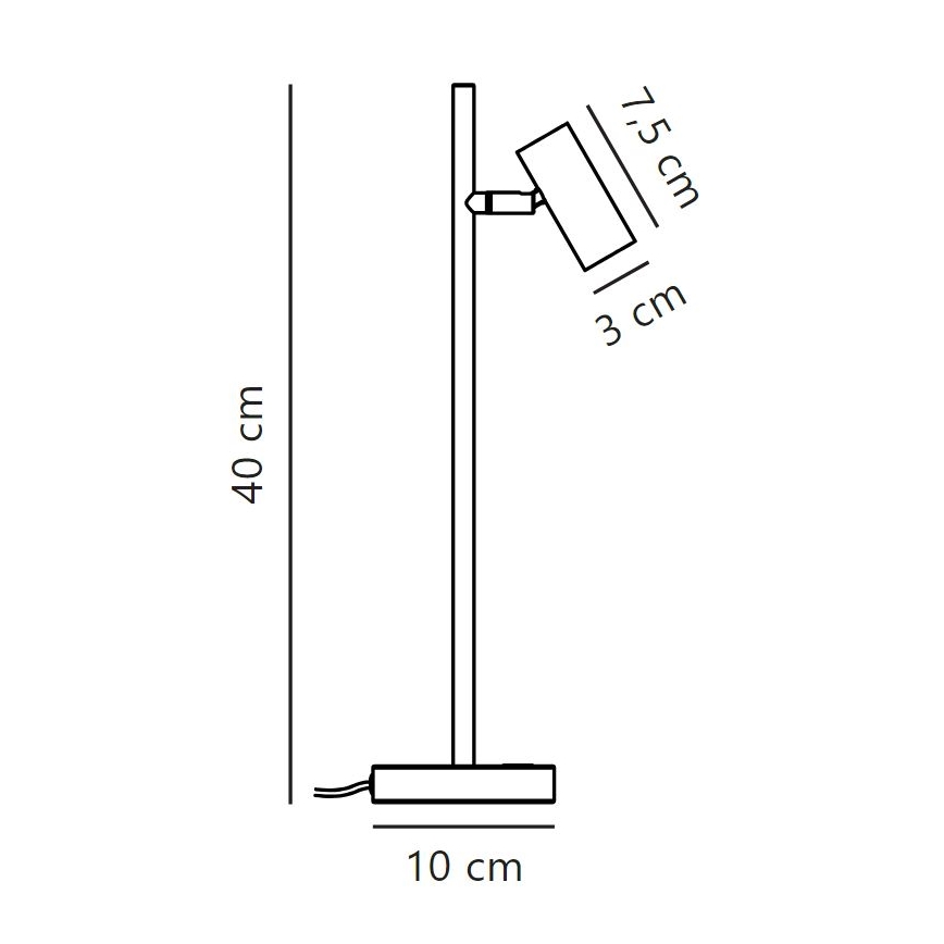 Nordlux - LED Dimbar bordslampa OMARI LED/3,2W/230V svart