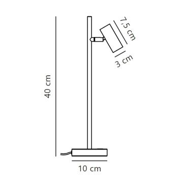 Nordlux - LED Dimbar bordslampa OMARI LED/3,2W/230V vit