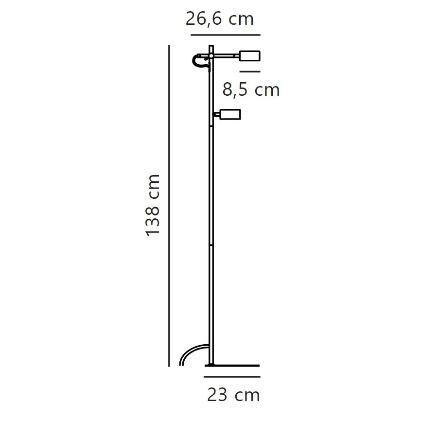 Nordlux - LED Dimbar golvlampa CLYDE 2xLED/4W/230V