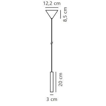 Nordlux - LED ljusreglerad ljuskrona på textilsladd OMARI LED/4,4W/230V svart