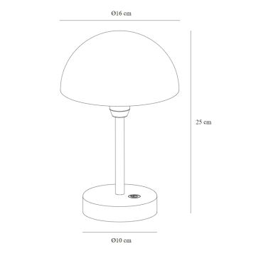 Nordlux - LED Ljusreglerad rechargeable utomhus bordslampa ELLEN LED/2,8W/3,7V IP44 grön