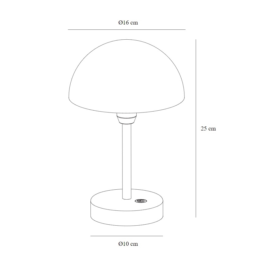 Nordlux - LED Ljusreglerad rechargeable utomhus bordslampa ELLEN LED/2,8W/3,7V IP44 grön