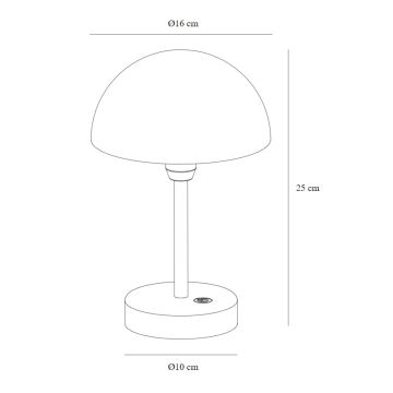 Nordlux - LED Ljusreglerad rechargeable utomhus bordslampa ELLEN LED/2,8W/3,7V IP44 svart