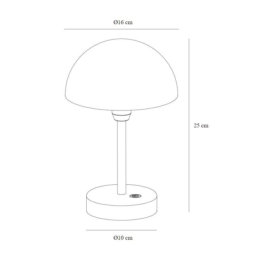 Nordlux - LED Ljusreglerad rechargeable utomhus bordslampa ELLEN LED/2,8W/3,7V IP44 svart