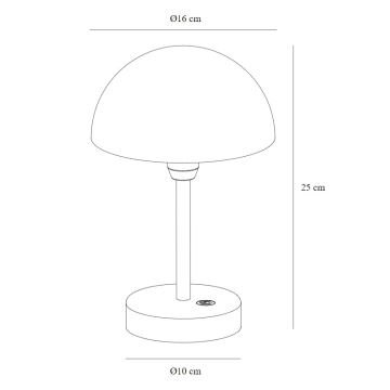 Nordlux - LED Ljusreglerad rechargeable utomhus bordslampa ELLEN LED/2,8W/3,7V IP44 vit