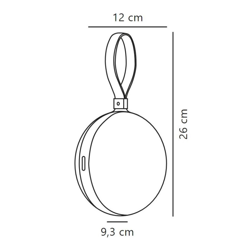 Nordlux - LED Ljusreglerad utomhus portable belysning BRING TO-GO LED/1W/3,7V IP54 svart