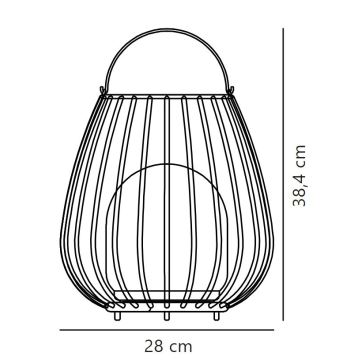 Nordlux - LED Ljusreglerad utomhus portable belysning JIM TO-GO LED/3W/3,7V IP54 svart