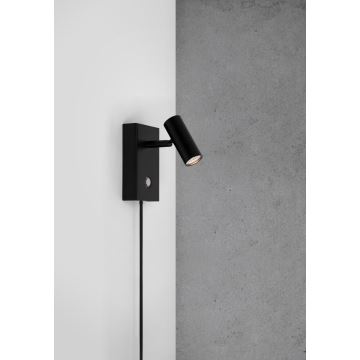 Nordlux - LED ljusreglerad väggspotlight OMARI LED/3,2W/230V svart