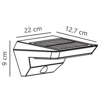 Nordlux - LED solcell väggbelysning med sensor AGENA LED/5W/3,7V IP44