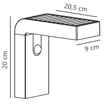 Nordlux - LED solcell väggbelysning med sensor ALYA LED/5W/3,7V IP44