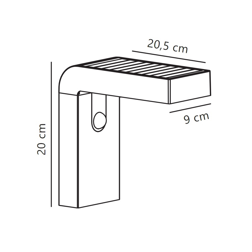 Nordlux - LED solcell väggbelysning med sensor ALYA LED/5W/3,7V IP44