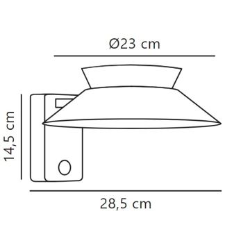 Nordlux - LED solcell väggbelysning med sensor JUSTINA LED/5W/3,7V IP44