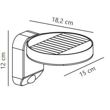 Nordlux - LED solcell väggbelysning med sensor RICA LED/5W/3,7V IP44 rund