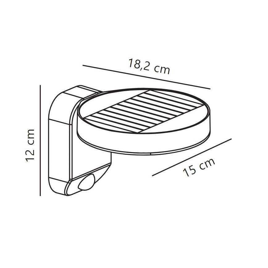 Nordlux - LED solcell väggbelysning med sensor RICA LED/5W/3,7V IP44 rund