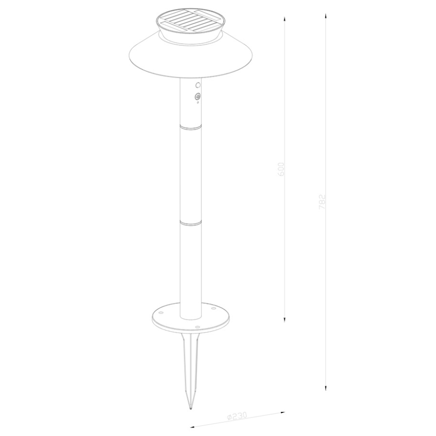 Nordlux - LED solcellslampa med sensor JUSTINA LED/5W/3,7V IP44