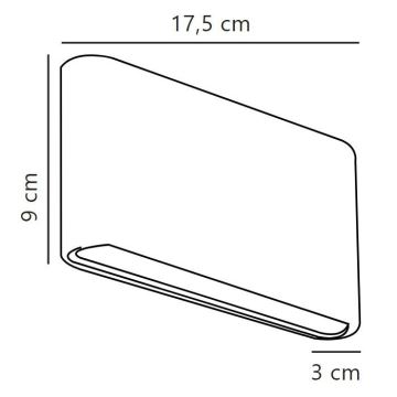 Nordlux - LED vägglampa för utomhusbruk KINVER LED/8,5W/230V IP54 svart