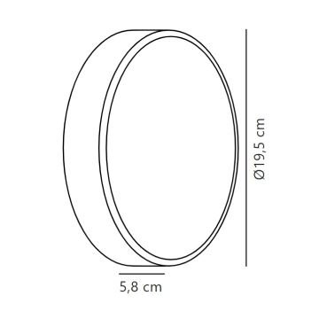 Nordlux - LED vägglampa för utomhusbruk OLIVER LED/9W/230V IP54 diameter 19,5 cm