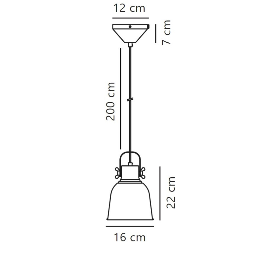 Nordlux - Ljuskrona med textilsladd ADRIAN 1xE27/25W/230V diameter 16 cm antracit