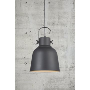 Nordlux - Ljuskrona med textilsladd ADRIAN 1xE27/40W/230V diameter 25 cm antracit