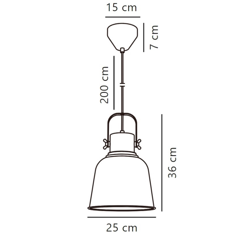 Nordlux - Ljuskrona med textilsladd ADRIAN 1xE27/40W/230V diameter 25 cm antracit