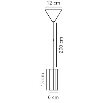 Nordlux - Ljuskrona med textilsladd ALANIS 1xGU10/15W/230V