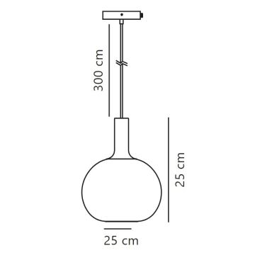 Nordlux - Ljuskrona med textilsladd ALTON 1xE27/60W/230V vit/svart/mässing