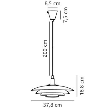 Nordlux - Ljuskrona med textilsladd BRETAGNE 1xG9/25W/230V antracit