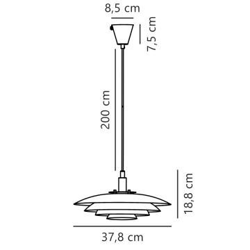 Nordlux - Ljuskrona med textilsladd BRETAGNE 1xG9/25W/230V vit