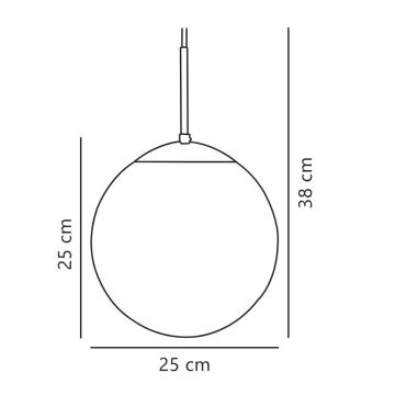 Nordlux - Ljuskrona med textilsladd CAFE 1xE27/25W/230V diameter 25 cm