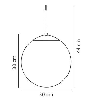 Nordlux - Ljuskrona med textilsladd CAFE 1xE27/25W/230V diameter 30 cm