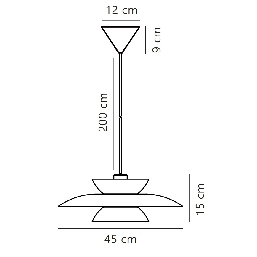 Nordlux - Ljuskrona med textilsladd CARMEN 1xE27/40W/230V svart