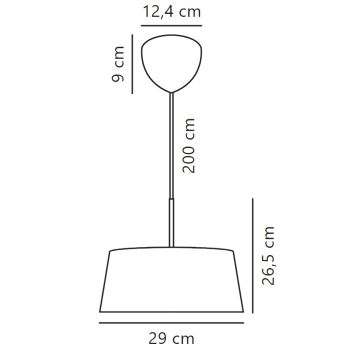 Nordlux - Ljuskrona med textilsladd CLASI 3xE14/10W/230V diameter 29 cm