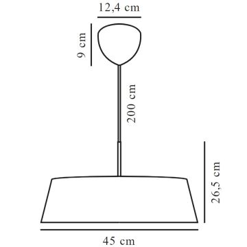 Nordlux - Ljuskrona med textilsladd CLASI 3xE14/15W/230V diameter 45 cm