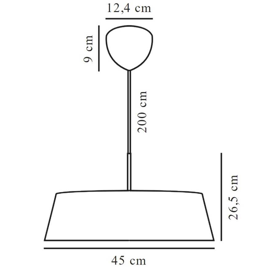 Nordlux - Ljuskrona med textilsladd CLASI 3xE14/15W/230V diameter 45 cm